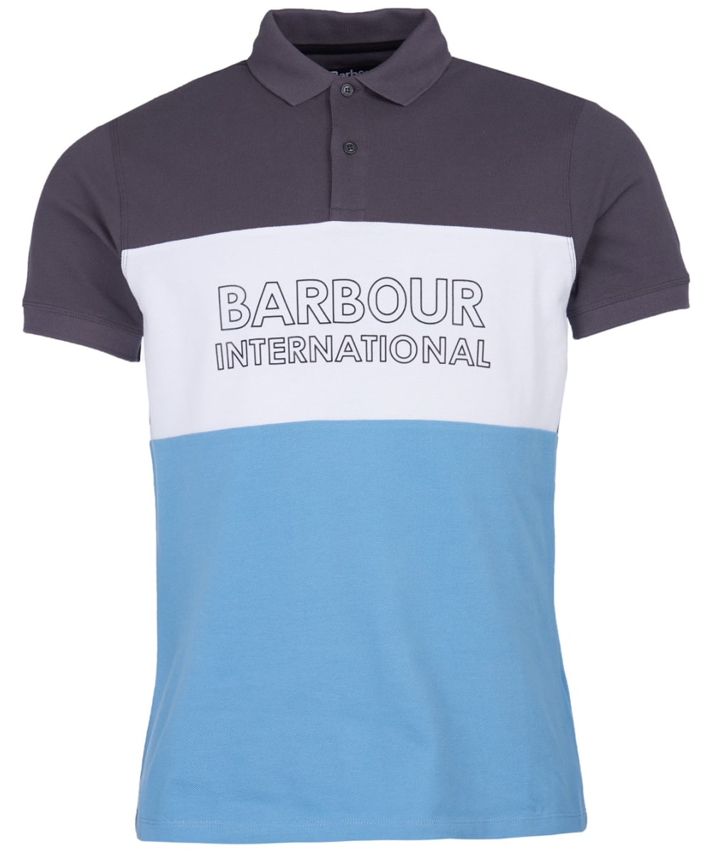 barbour grey polo shirt