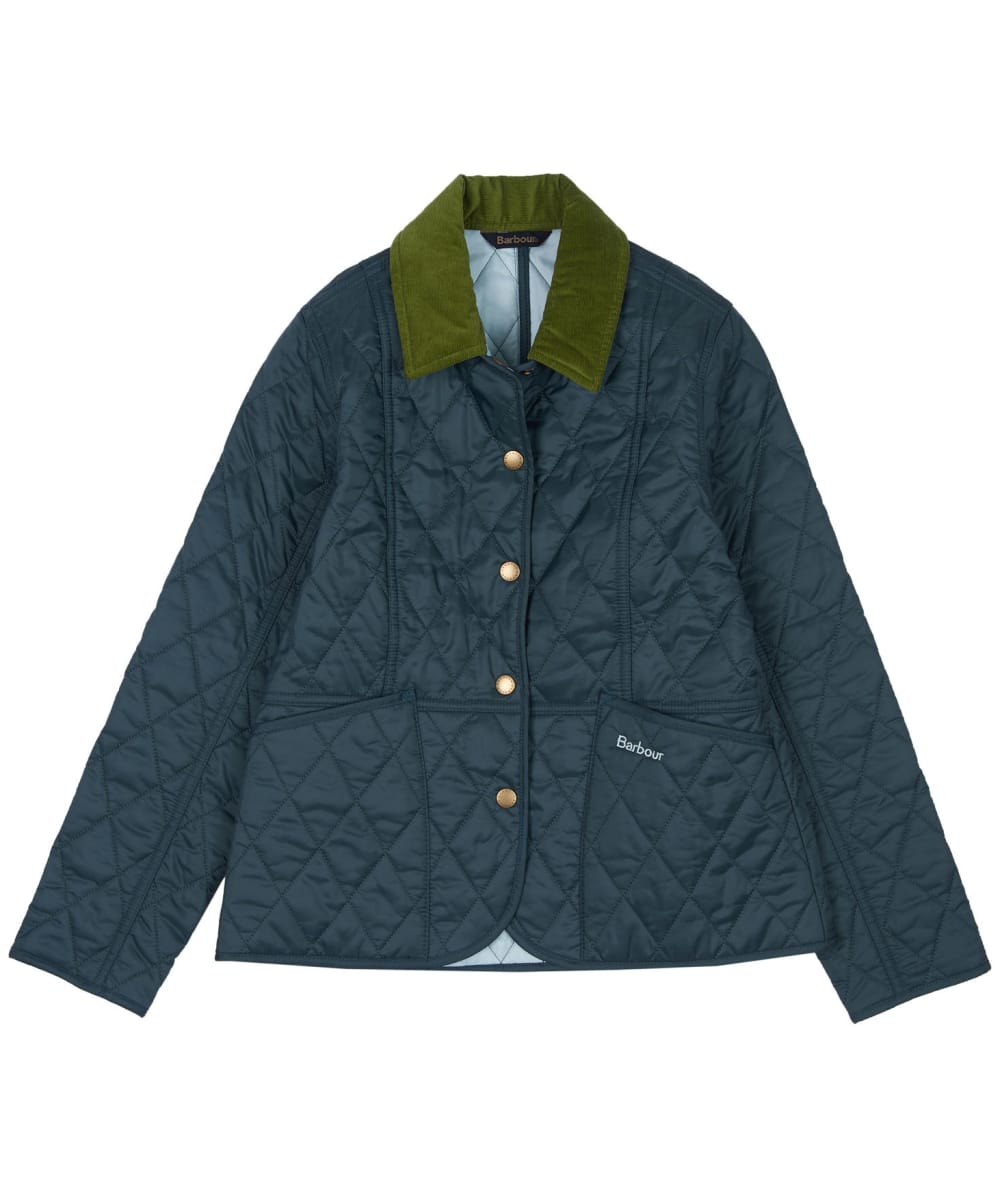View Girls Barbour Summer Liddesdale Quilted Jacket 29yrs Isle Green 45yrs XS information