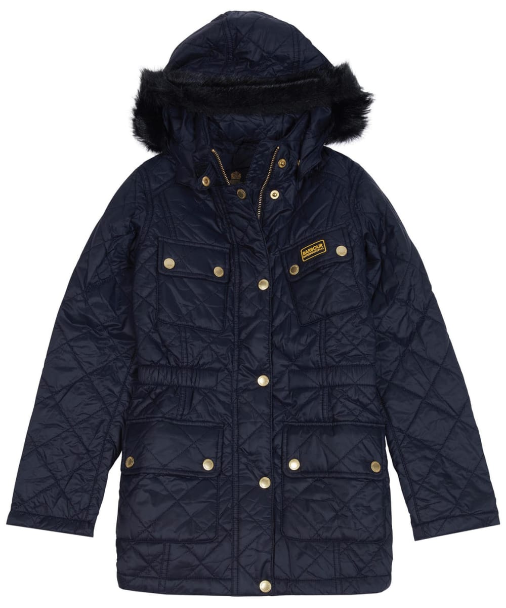 barbour international enduro quilted hooded jacket
