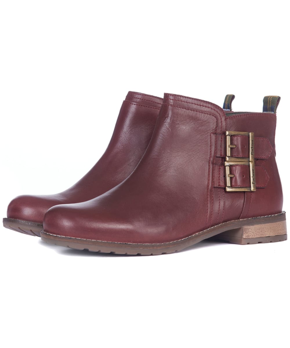 barbour sarah low buckle boots brown