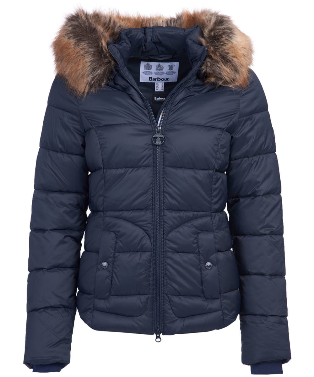 barbour quilted hooded jacket womens