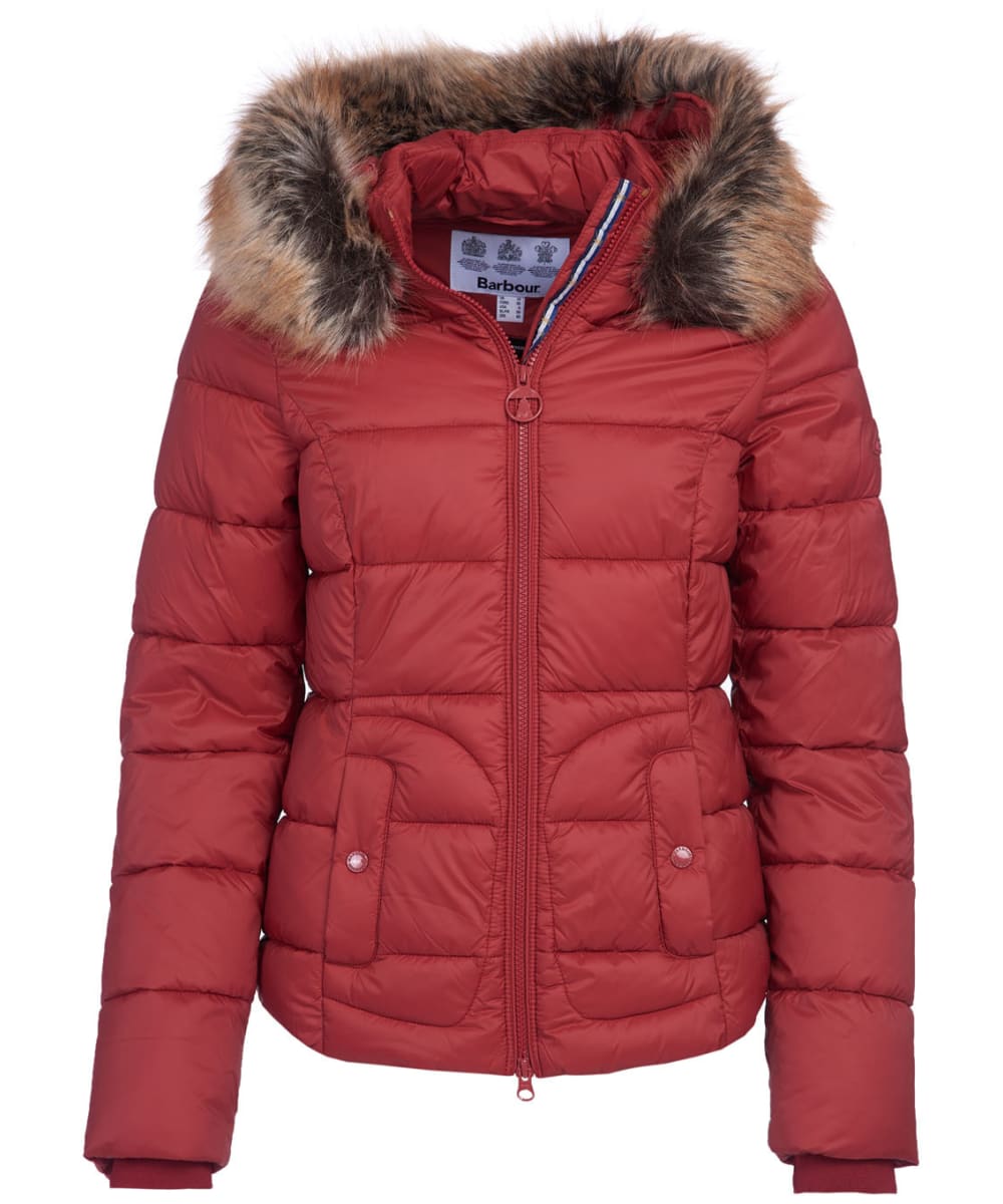 barbour red quilted jacket