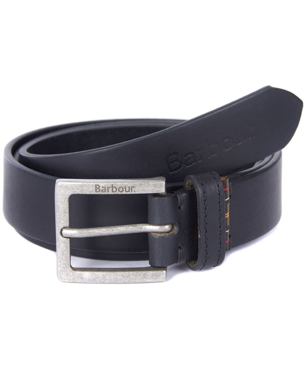 barbour leather belt