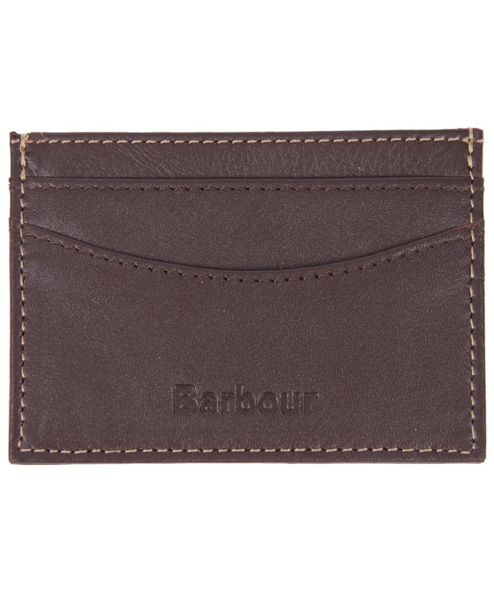 View Mens Barbour Elvington Leather Cardholder Brown Tan One size information