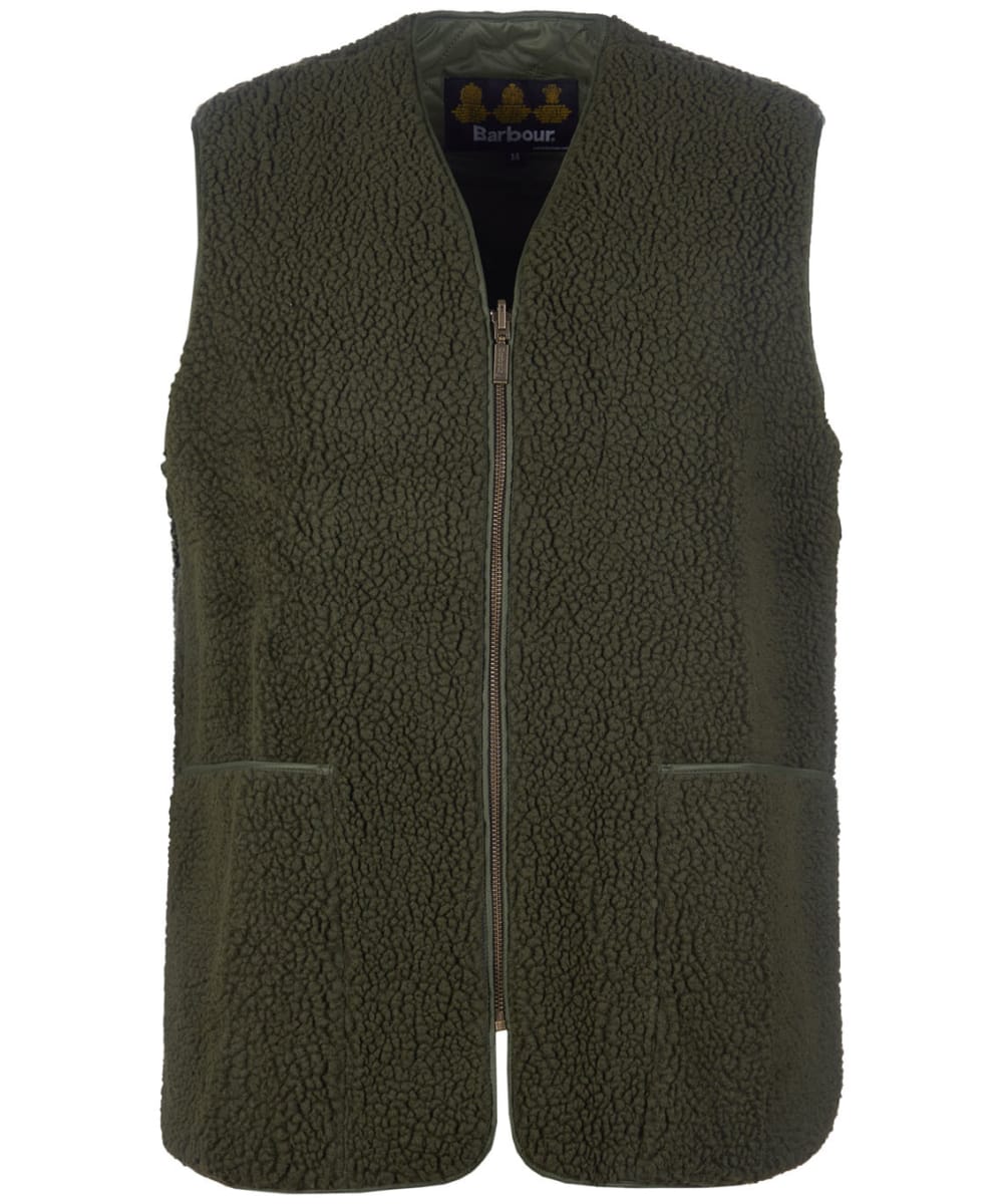 View Mens Barbour Berber Fleece Waistcoat ZipIn Liner Sage UK XL information
