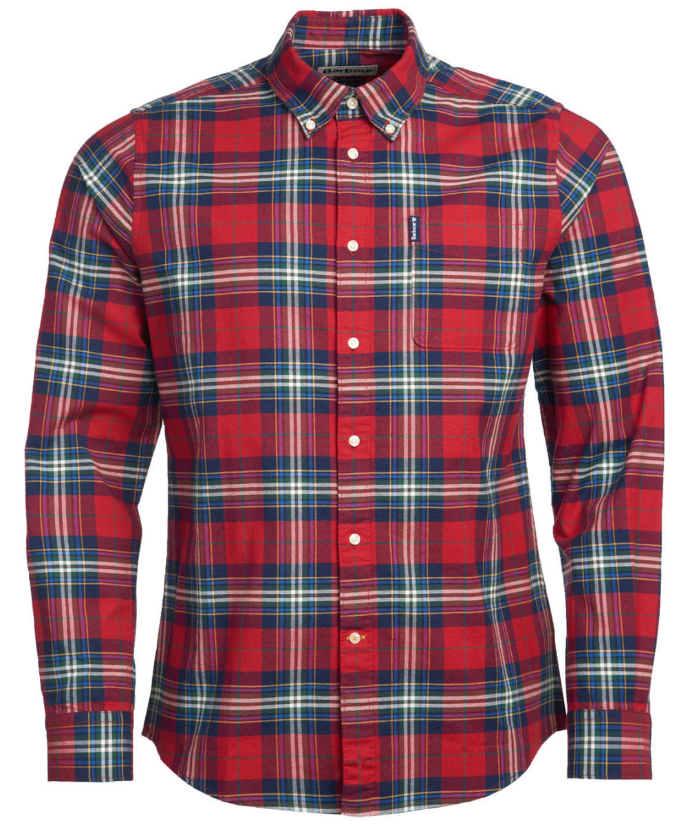 barbour red highland shirt