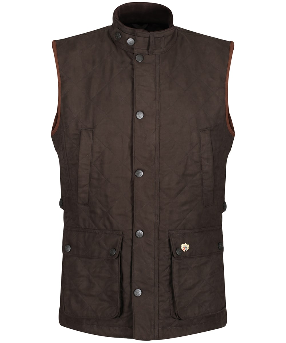View Mens Alan Paine Felwell Water Repellent Quilted Waistcoat Olive UK XXXL information