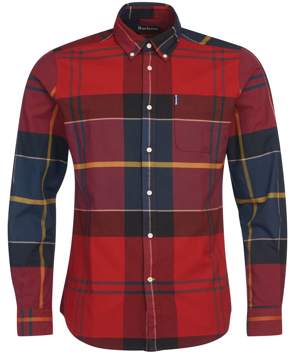 red barbour shirt