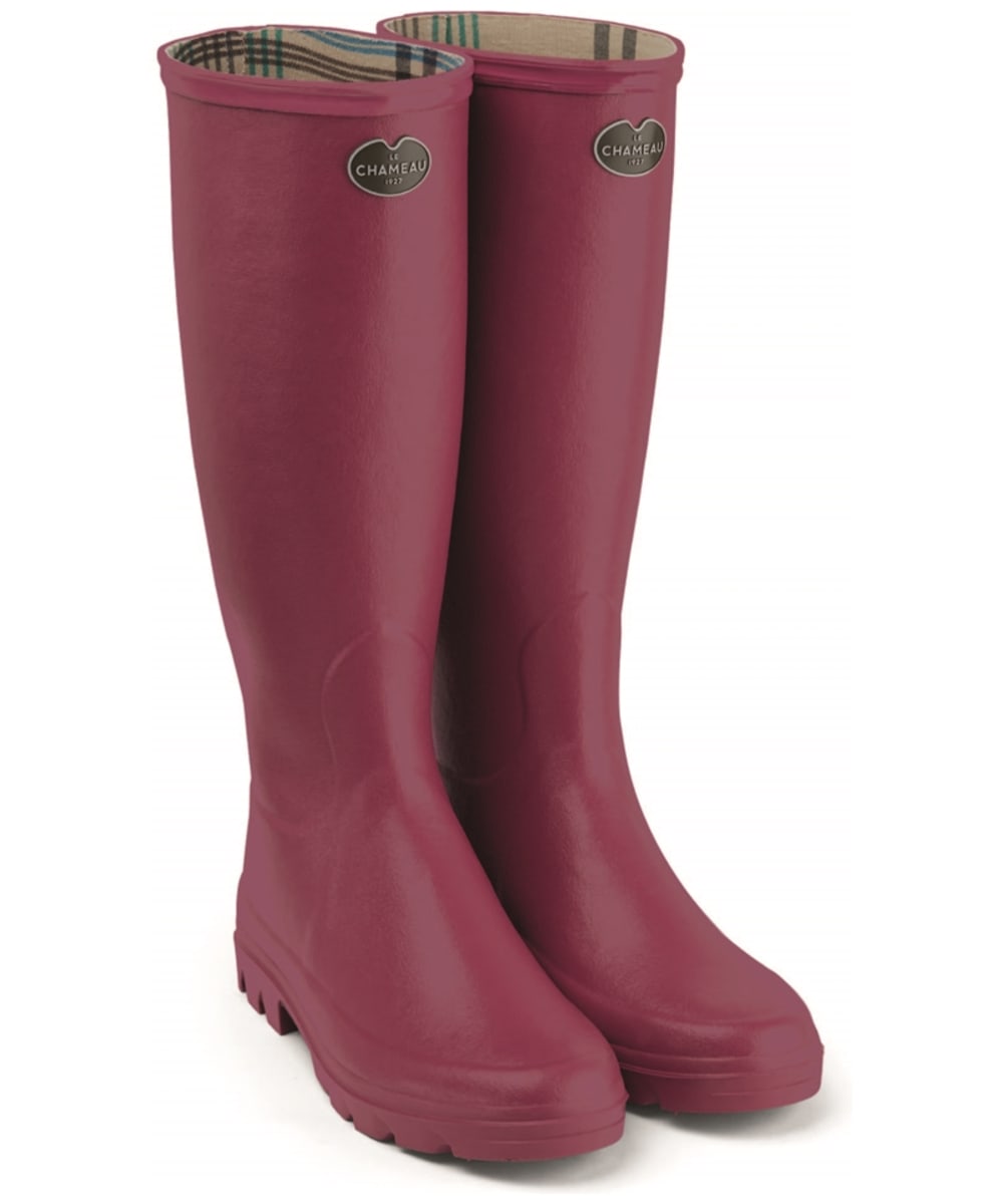 View Womens Le Chameau Iris Jersey Lined Boots Rose UK 65 information