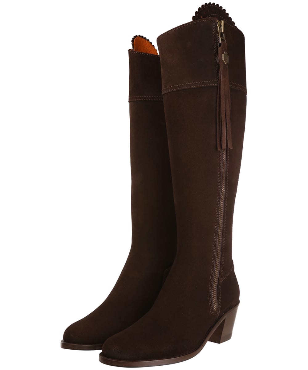 View Womens Fairfax Favor Regina Heeled Sporting Fit Boots Chocolate Suede UK 3 information