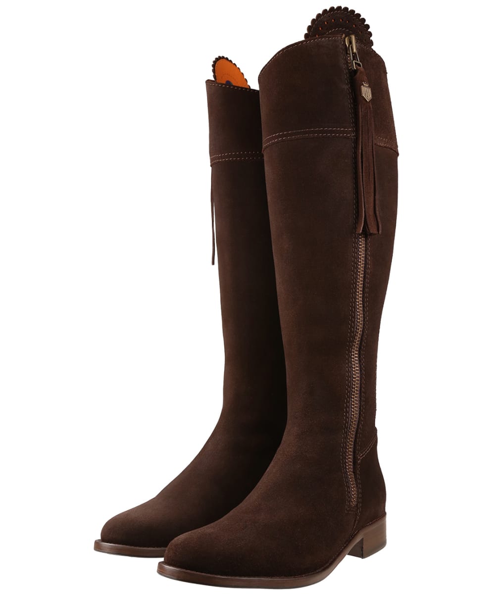 View Womens Fairfax Favor Sporting Calf Regina Boots Chocolate Suede UK 5 information