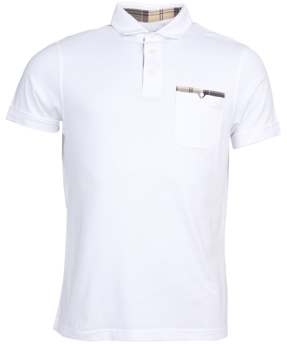 View Mens Barbour Corpatch Polo Shirt White UK M information