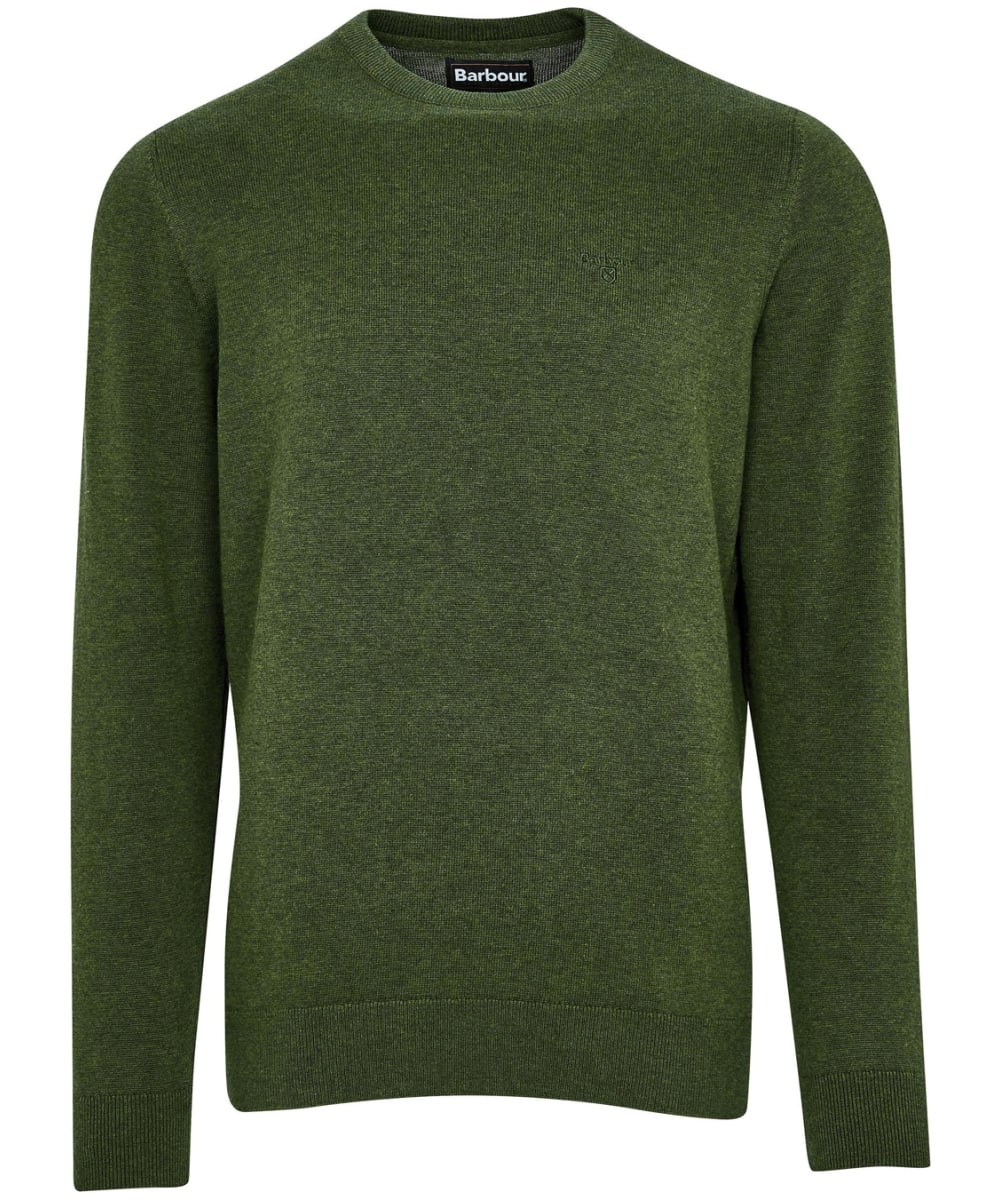 View Mens Barbour Pima Cotton Crew Neck Sweater Green Marl UK S information