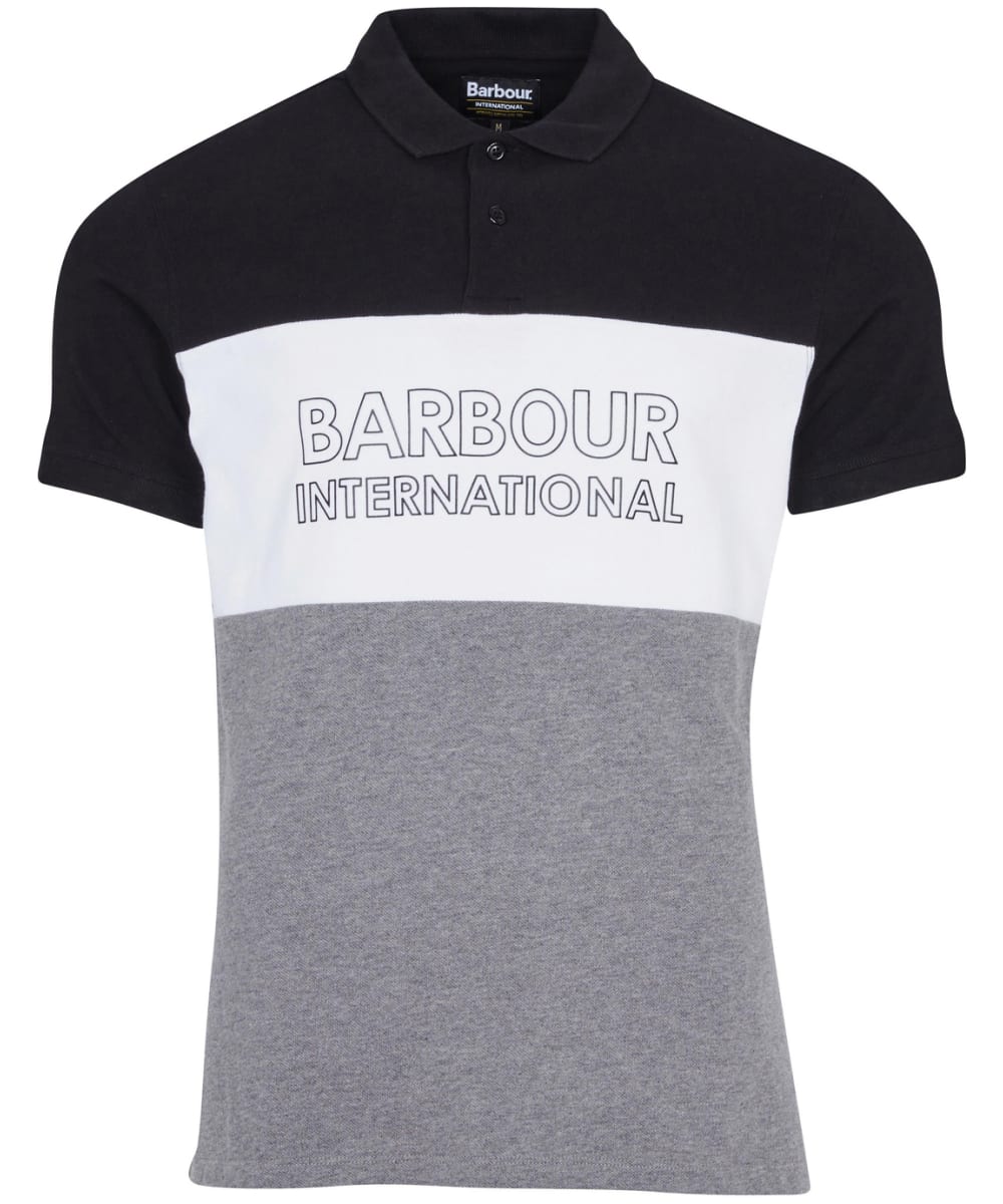 barbour international tartan polo shirt