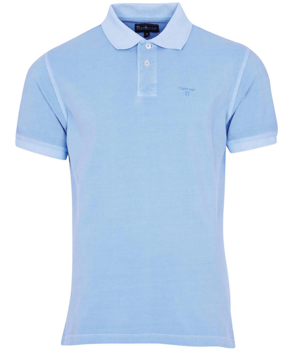 View Mens Barbour Washed Sports Polo Shirt Sky UK L information