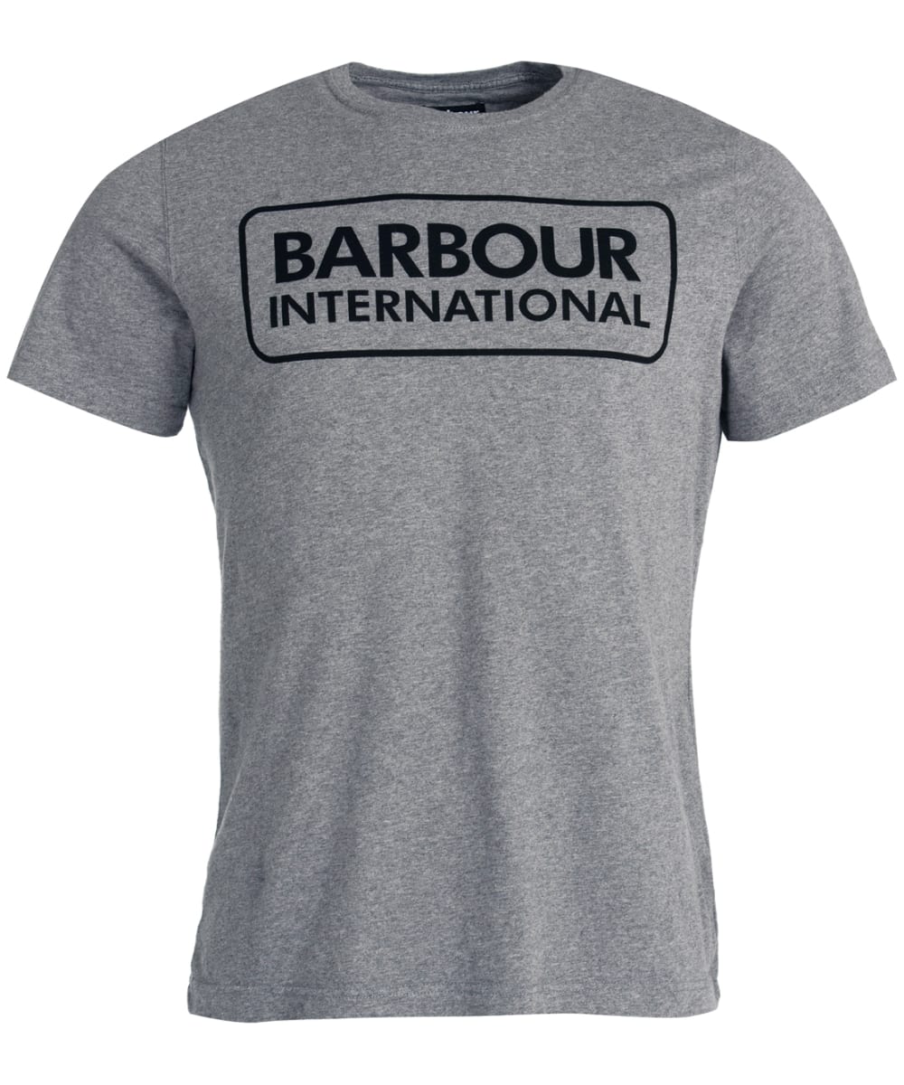 View Mens Barbour International Essential Large Logo TShirt Anthracite UK S information