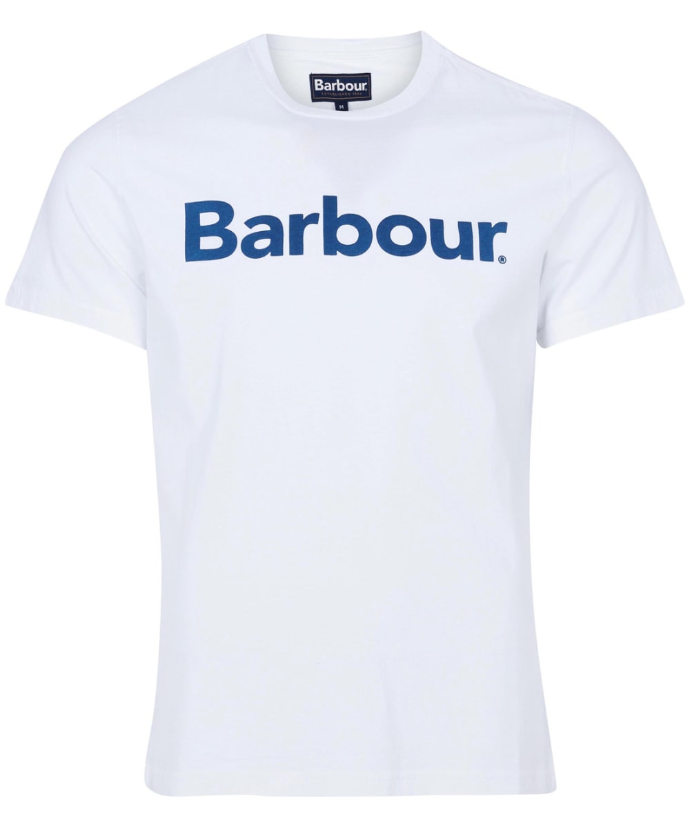 View Mens Barbour Logo Tee White UK XXXL information