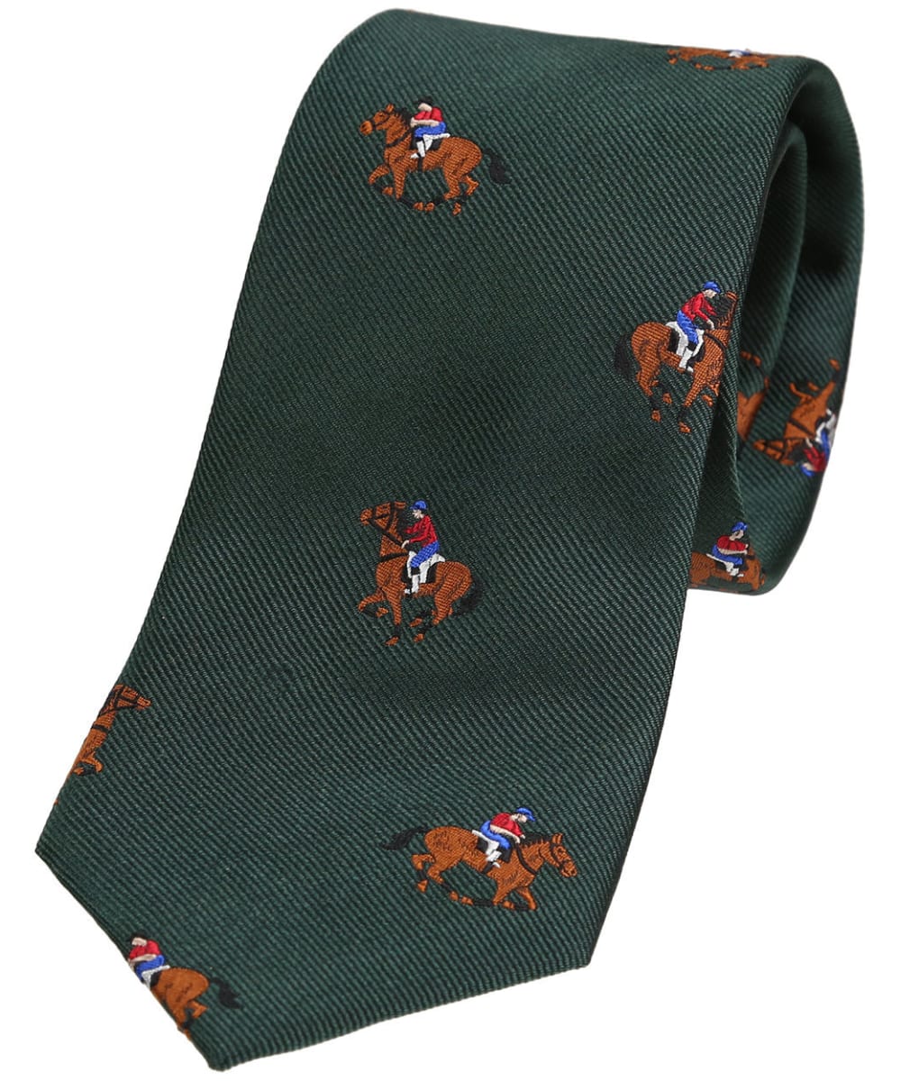 View Mens Soprano Horse Racing Woven Tie Green One size information