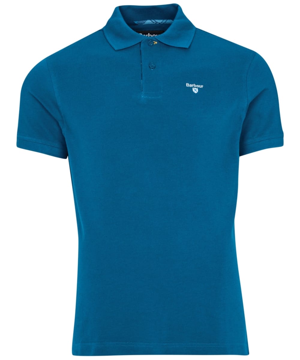 View Mens Barbour Tartan Pique Polo Shirt Lyons Blue UK XXL information