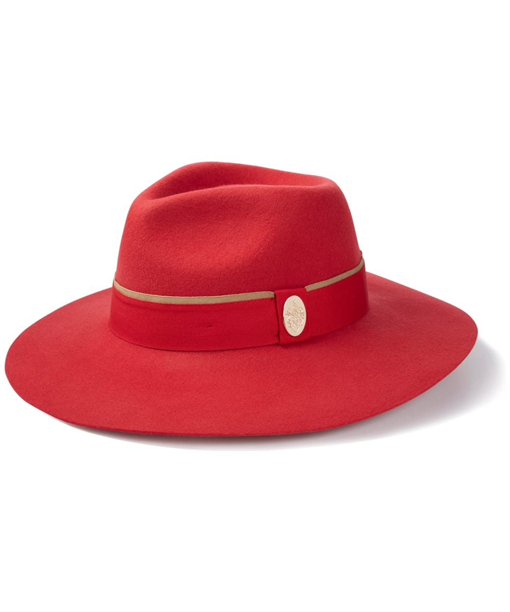 View Womens Hicks Brown Oxley Fedora Berry M 5758cm information