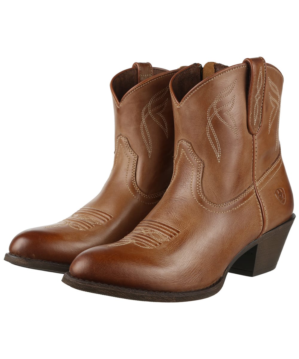 View Womens Ariat Darlin Leather Ankle Boots Burnt Sugar UK 4 information