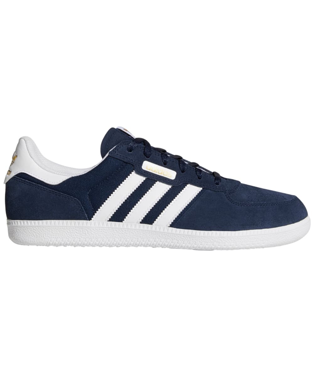 View Mens Adidas Leonero LaceUp Low Profile Skate Shoes Navy White Gold 55 UK information