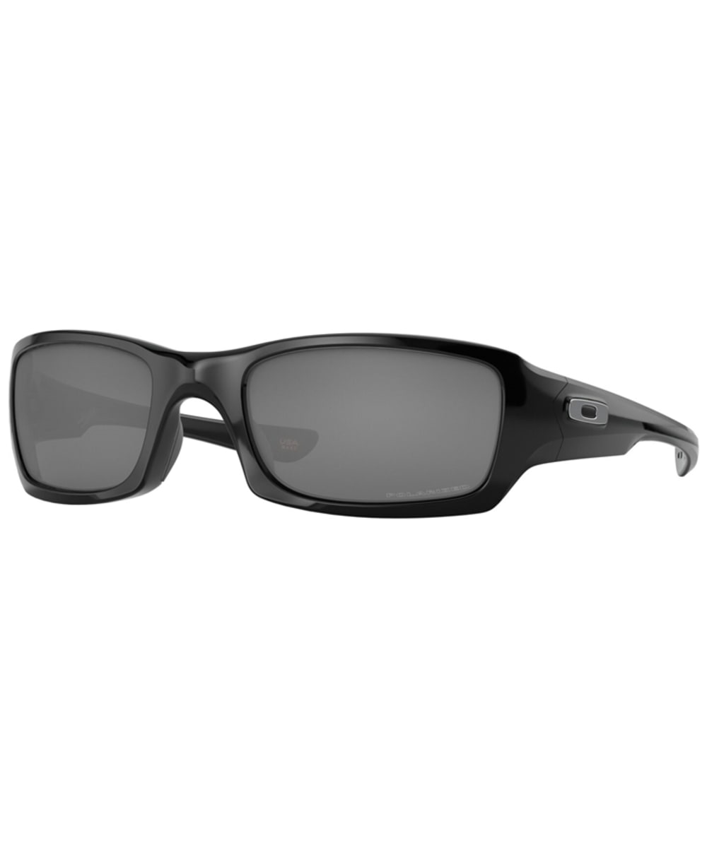 View Oakley Fives Squared Sports Sunglasses Black Iridium Polarized Lens Polished Black One size information