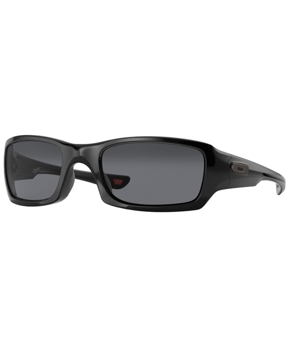 View Oakley Fives Squared Sports Sunglasses Grey Lens Polished Black One size information