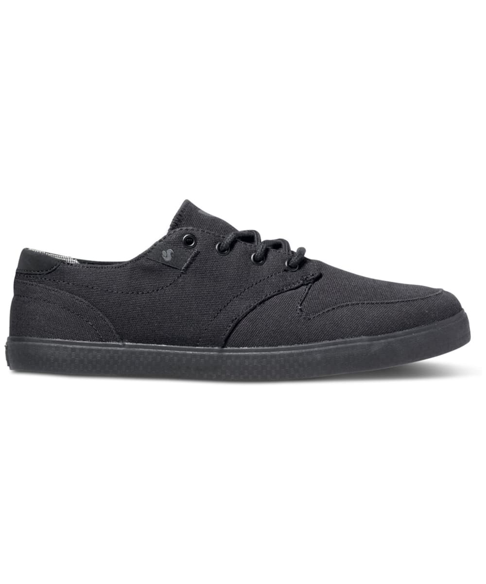 View Mens DVS Whitmore Lightweight Low Profile Skate Shoes Black Canvas 7 UK information