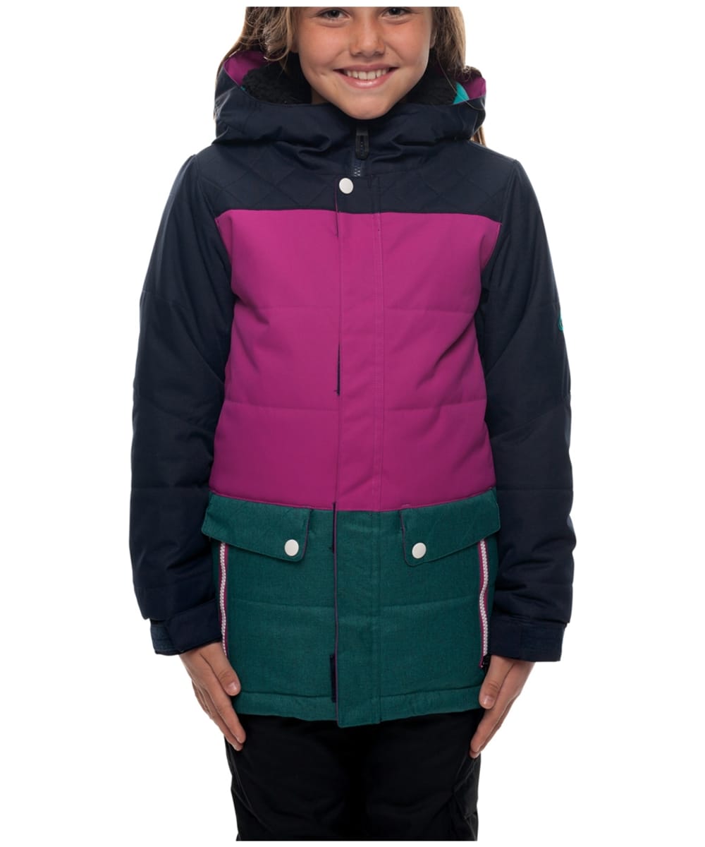 View Girls 686 Lily Snowboard Ski Insulated Waterproof Jacket Navy Colourblock L information