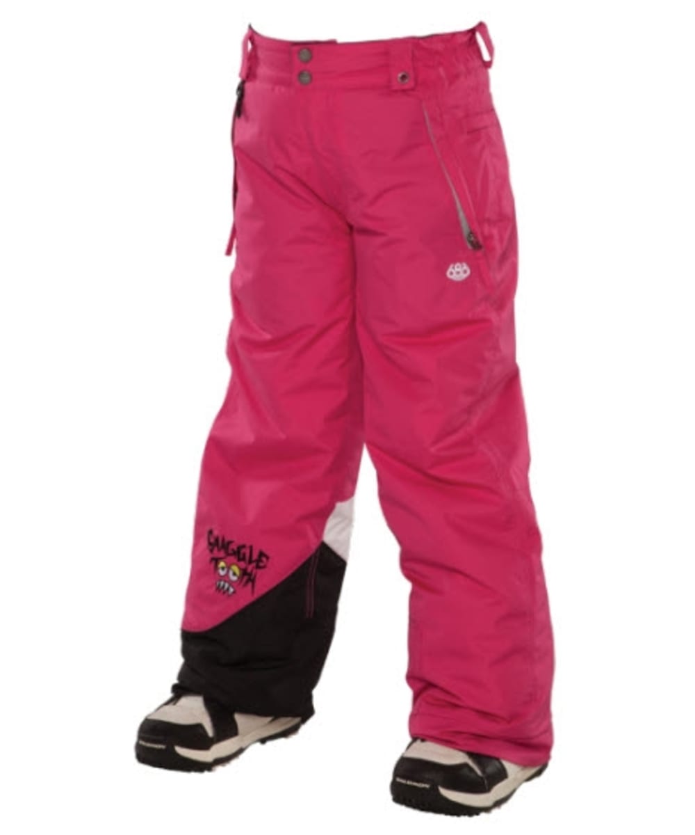 View Girls 686 Snaggle Sister Waterproof Breathable Insulated Ski Snowboard Pants Raspberry M information