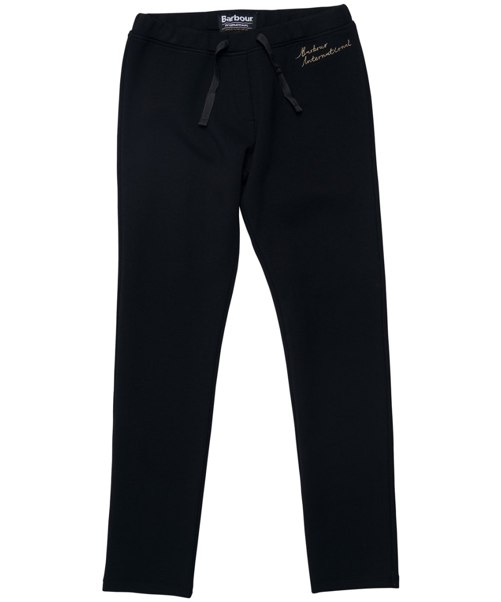 View Girls Barbour International Chequer Track Trousers 69yrs Black 89yrs M information