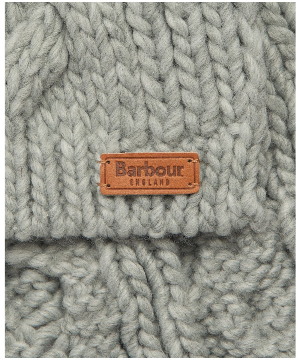barbour hat and scarf set grey