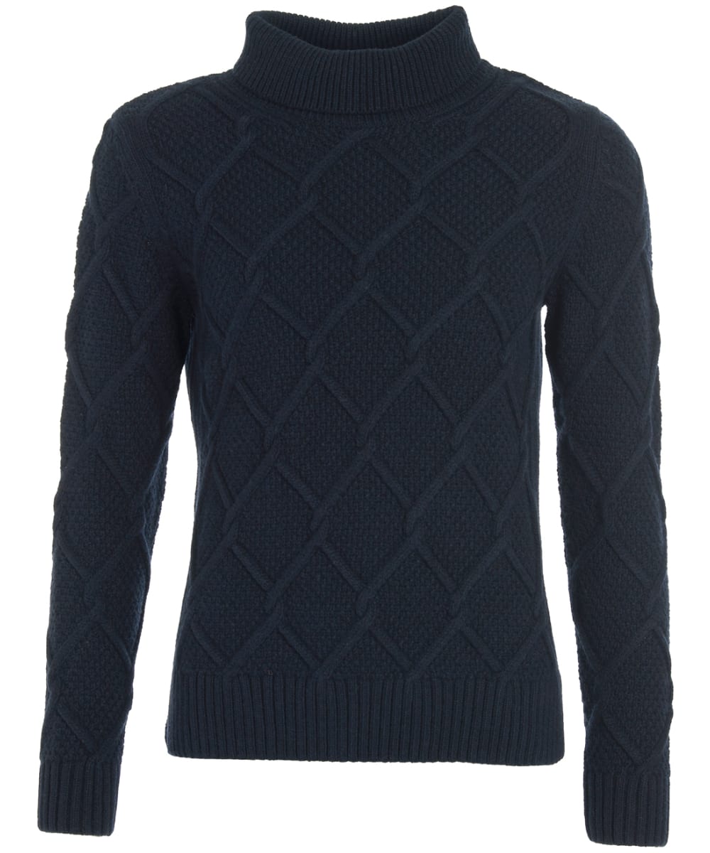 View Womens Barbour Burne Roll Neck Knit Navy UK 18 information