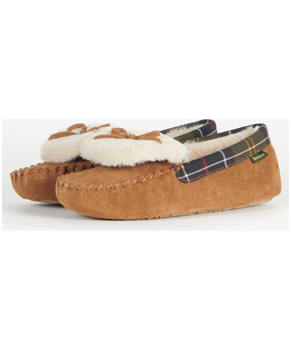 View Womens Barbour Darcie Slippers Tan Suede UK 3 information