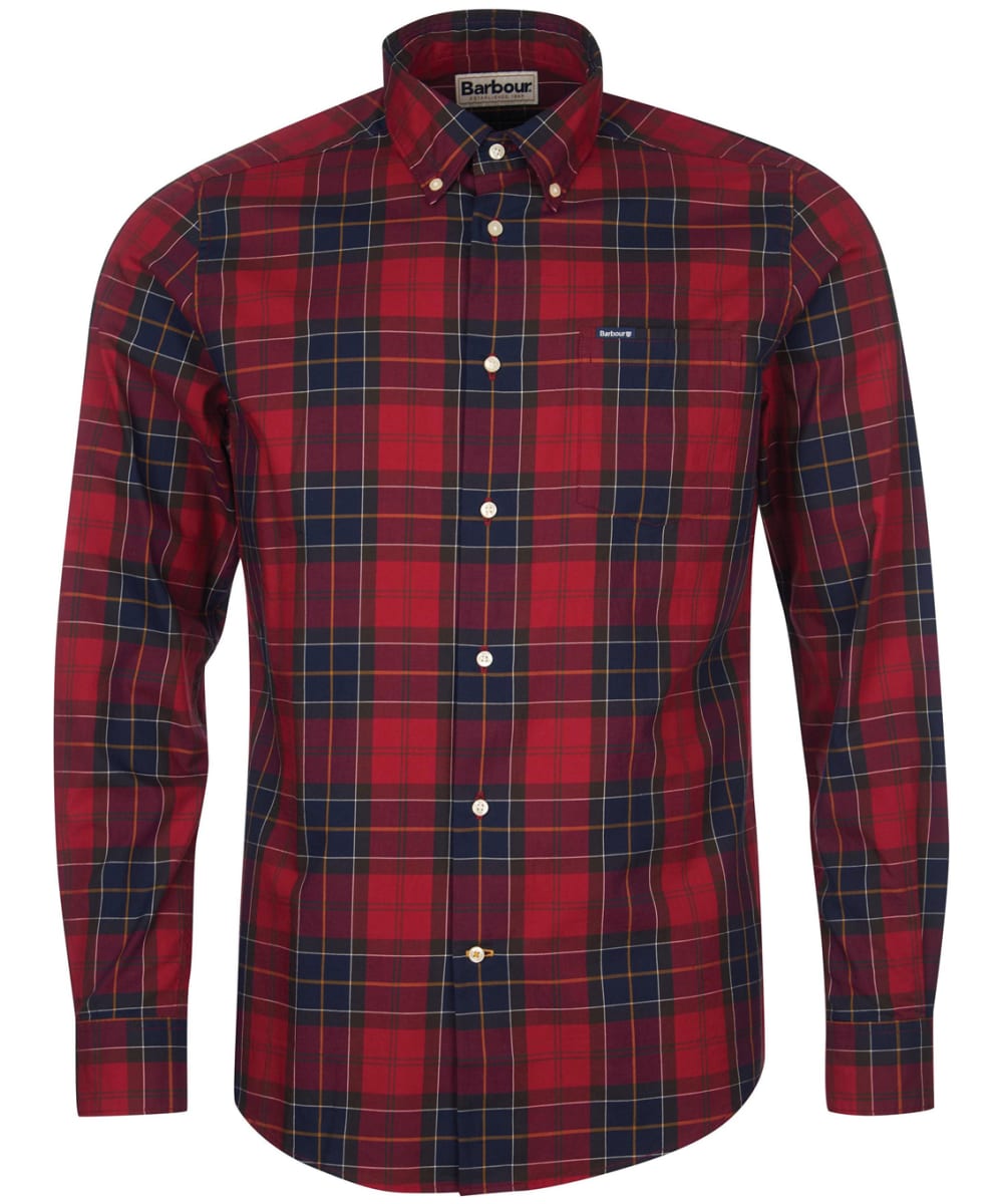 View Mens Barbour Wetherham Tailored Shirt Red UK L information