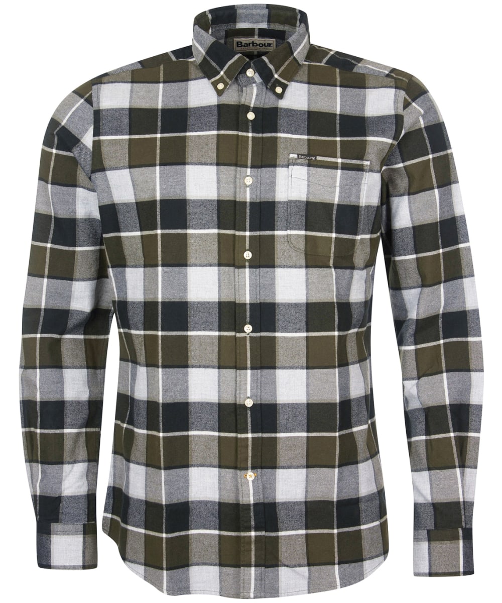 View Mens Barbour Valley Tailored Shirt Olive Check UK L information
