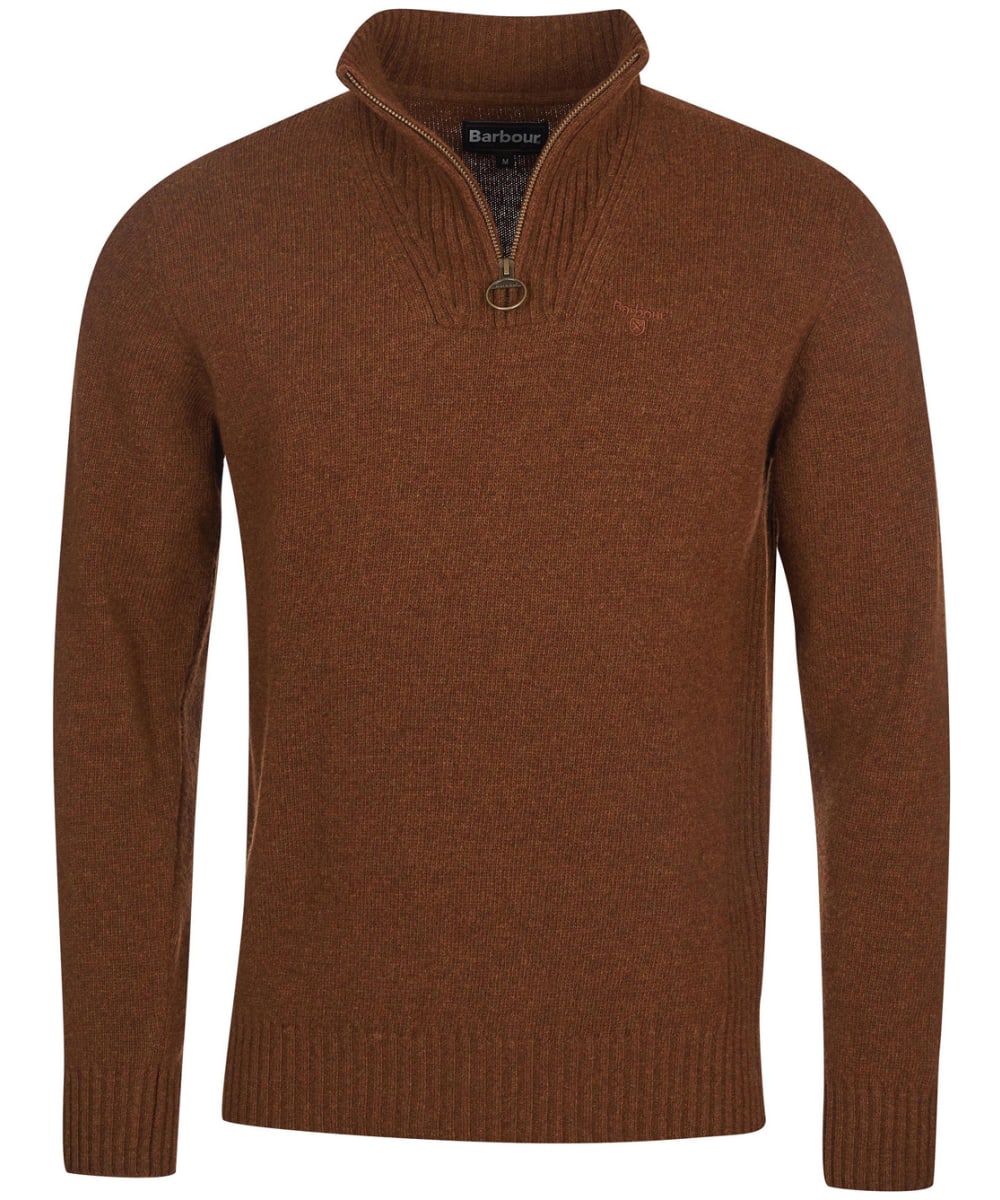 View Mens Barbour Essential Wool Half Zip Sweater Sandstone UK L information