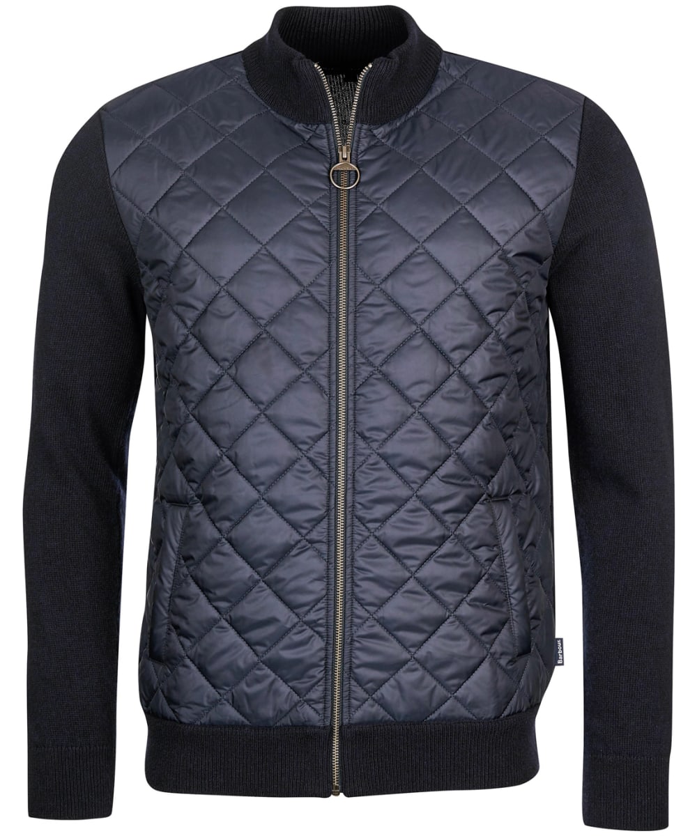 View Mens Barbour Essential Diamond Quilted Zip Through Navy UK S information