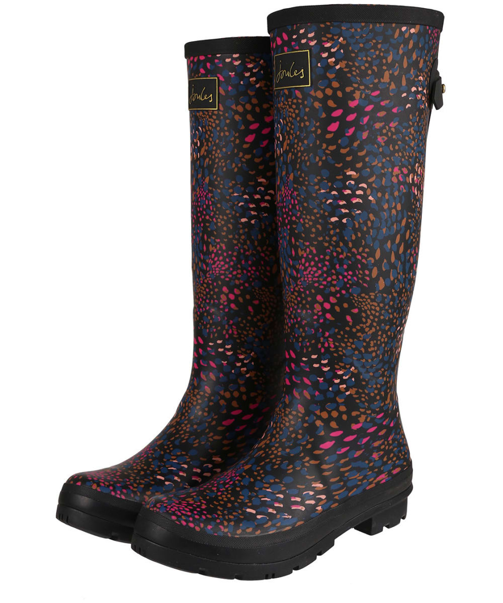 View Womens Joules Printed Wellies Black Speckle UK 5 information