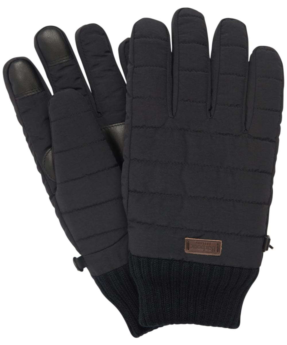 View Mens Barbour Banff Quilted Gloves Black L information