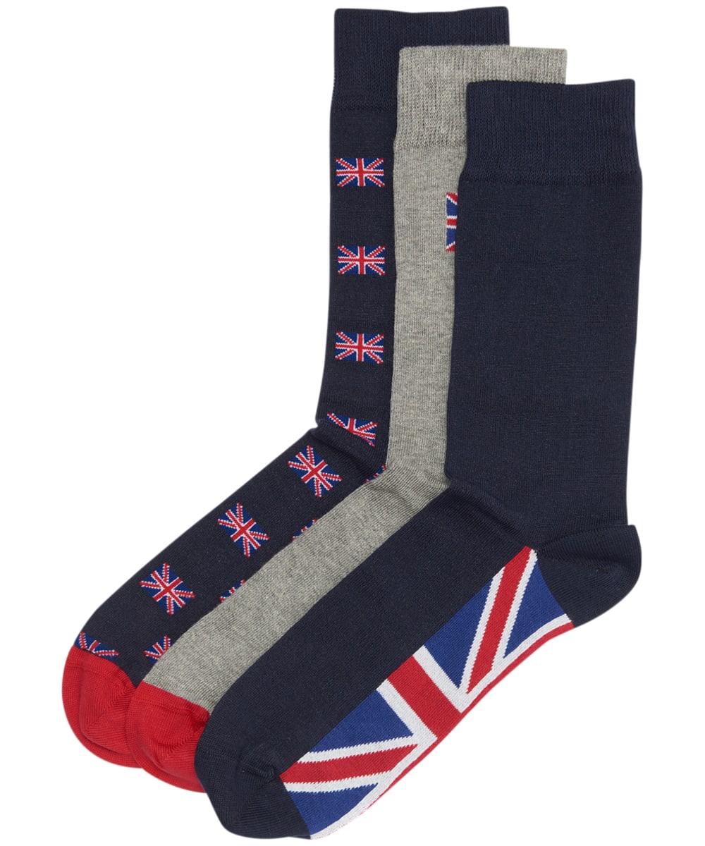 View Mens Barbour Union Jack Sock Gift Set Union Flag One size information