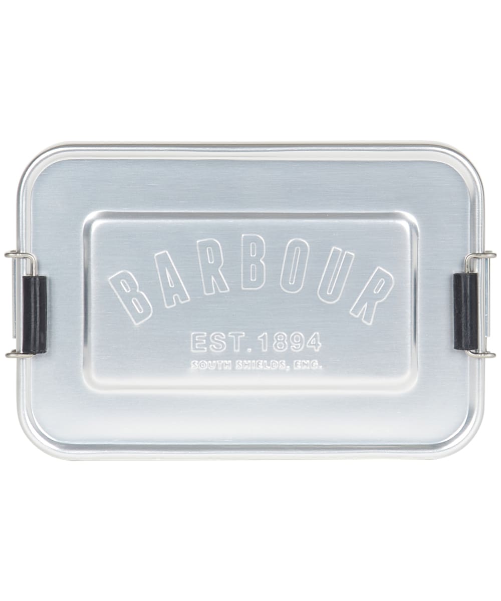 View Barbour Aluminium Lunch Tin Matte Silver One size information