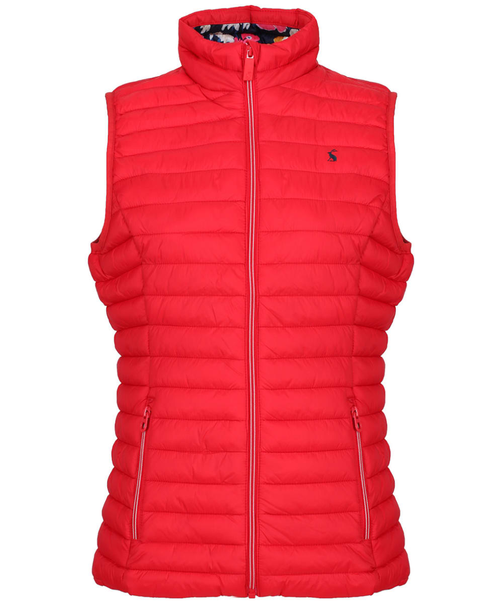 View Womens Joules Snug Packable Gilet Red UK 20 information