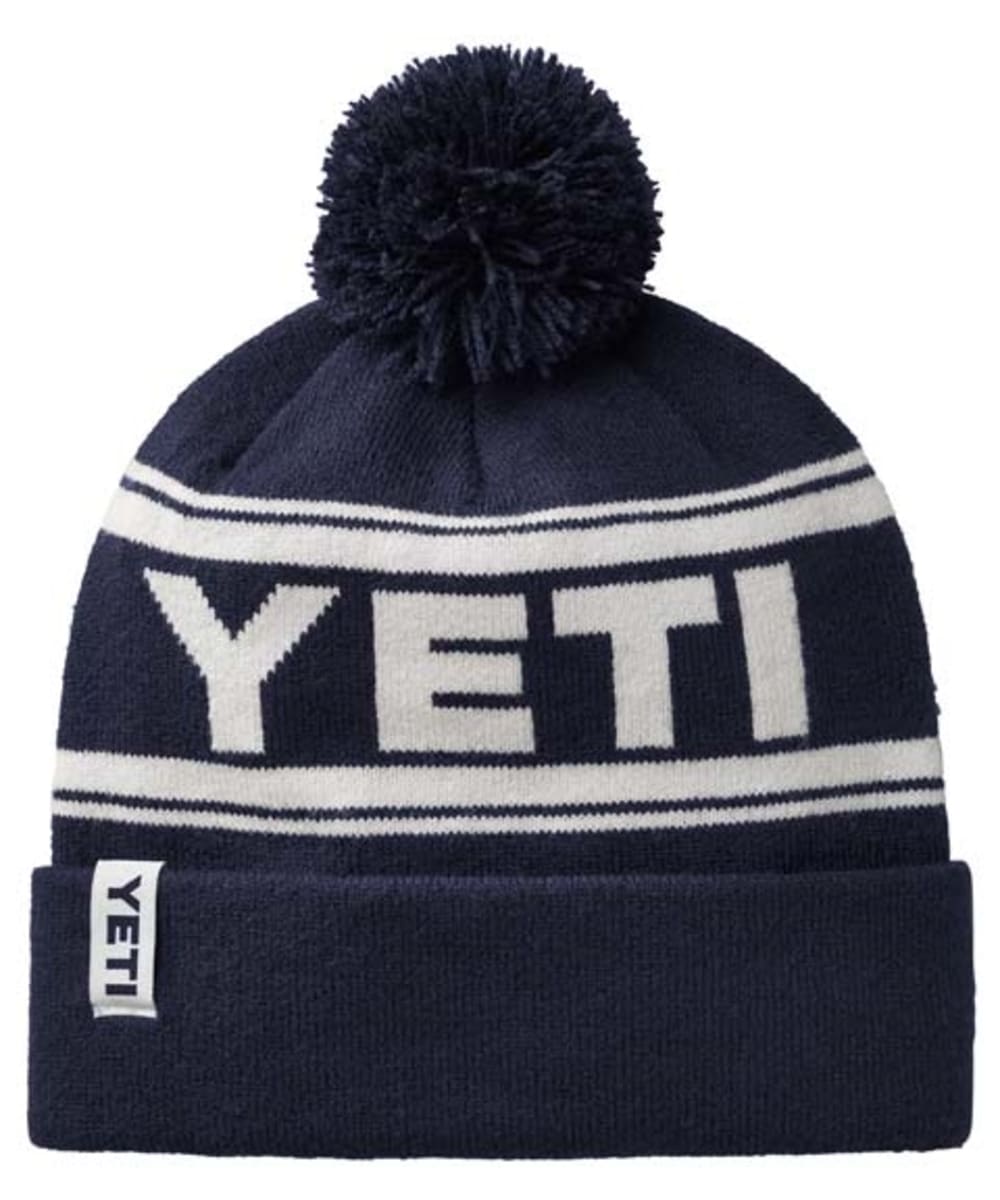View YETI Retro Knitted Bobble Hat Navy White One size information