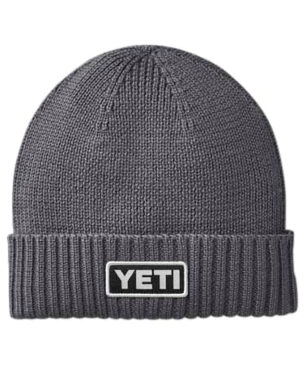 View YETI Logo Wool Blend Knitted Beanie Hat Grey One size information