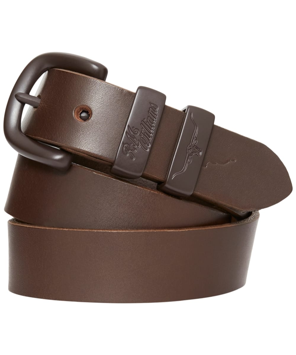 View RM Williams Drover Leather Belt Chocolate 34 information