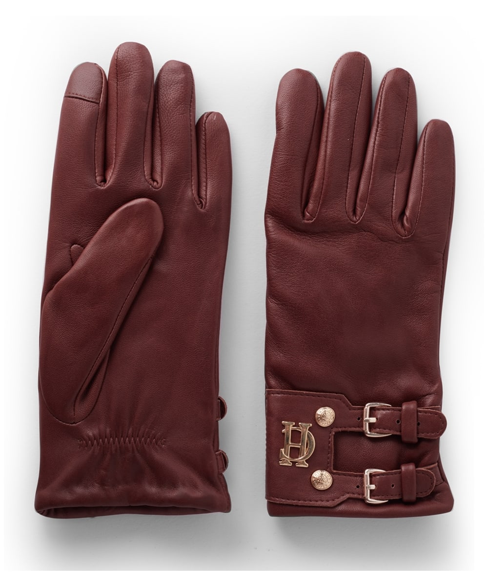 View Womens Holland Cooper Monogram Leather Gloves Tan S 65 information