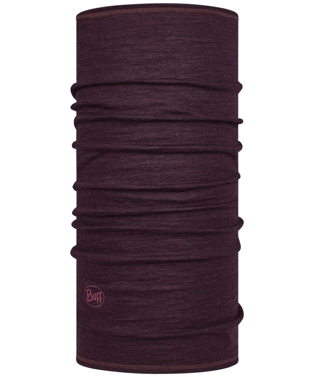 View Buff Merino Wool Lightweight Solid Colour Necktube Gaiter Deep Purple One size information