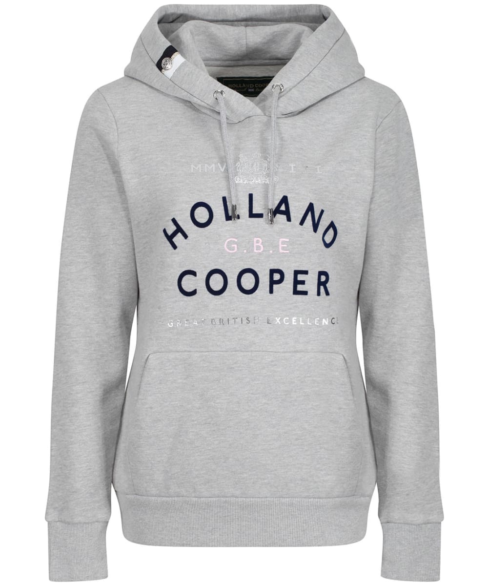 View Womens Holland Cooper GBE Flock Logo Hoodie Mid Grey Marl UK 68 information